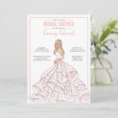 Editable Glam Bride Vrijgezellenfeest Kaart (Staand voorkant)