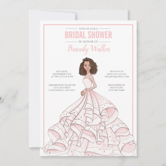 Editable Glam Bride Vrijgezellenfeest Kaart (Voorkant)