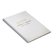 Editable glam faux gold glitter bruiloft gastboek notitieboek (Rechterzijde)