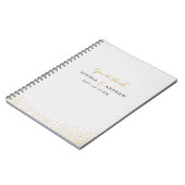 Editable glam faux gold glitter bruiloft gastboek notitieboek (Linkerzijde)
