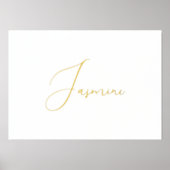 Editable Gold Calligraphy Text | Namen Folie Afdrukken (Voorkant)