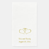Editable Gold Linked Hearts Servet (Voorkant)