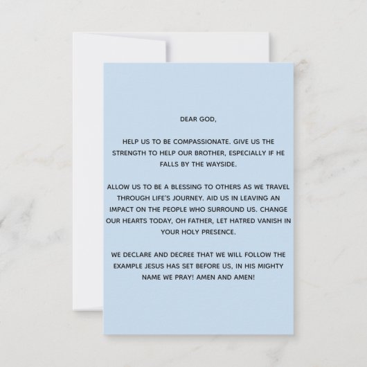 Editable Good Samaritan Prayer for Kindness (Achterkant)