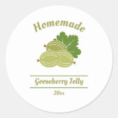 Editable Gooseberry Jelly Label Sticker (Voorkant)