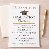 Editable Graduation Invitation 5x7  Kaart