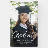 Editable Graduation Sign, Add Your Photo Banner (Verticaal)