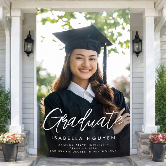 Editable Graduation Sign, Add Your Photo Banner