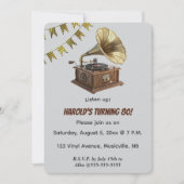 Editable Gramophone and Bunting Kaart (Voorkant)
