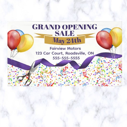 Editable Grand Opening Sale Spandoek