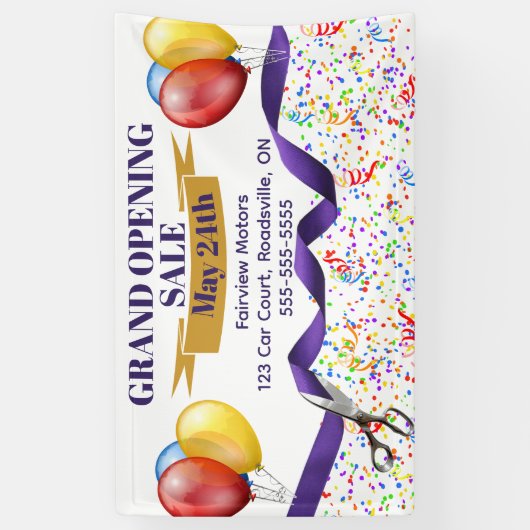 Editable Grand Opening Sale Spandoek (Verticaal)