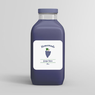 Editable Grape Juice Label Sticker