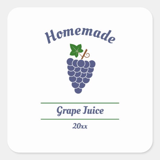 Editable Grape Juice Label Sticker (Voorkant)