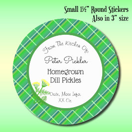 Editable Green Pset Sticker met Dill en Flowers