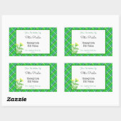 Editable Green Pset Sticker met Dill en Flowers (Vel)