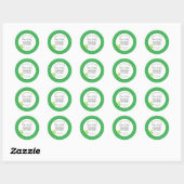 Editable Green Pset Sticker met Dill en Flowers (Vel)