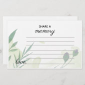 Editable Greenery Share a Memory Kaart (Voorkant / Achterkant)