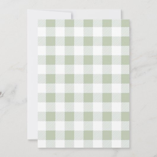 EDITABLE Groene Tractor Baby shower Ranch Boerderi Kaart (Achterkant)