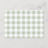 EDITABLE Groene Tractor Baby shower Registry Informatiekaartje (Achterkant)