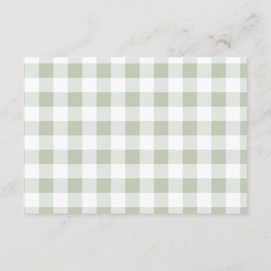 EDITABLE Groene Tractor Baby shower Registry Informatiekaartje (Achterkant)