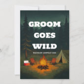 EDITABLE Groom Goes Wild Bachelor Party Uitnodigin Kaart (Voorkant)