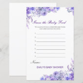 Editable Guess the Baby Food Baby Shower Game (Voorkant / Achterkant)