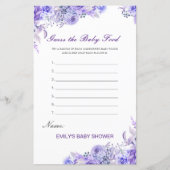 Editable Guess the Baby Food Baby Shower Game (Voorkant)