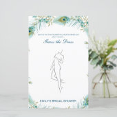 Editable Guess the Dress Bridal Shower Game (Staand voorkant)