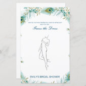 Editable Guess the Dress Bridal Shower Game (Voorkant / Achterkant)