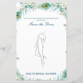 Editable Guess the Dress Bridal Shower Game (Voorkant)