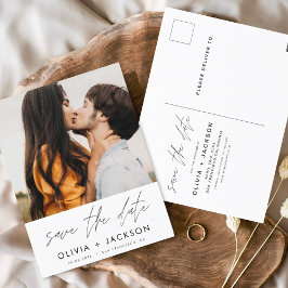 Editable Hand Lettered White sparen de Foto van de Briefkaart