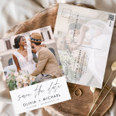 Editable Hand Lettered White sparen de Foto van de Briefkaart