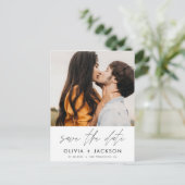 Editable Hand Lettered White sparen de Foto van de Briefkaart (Staand voorkant)