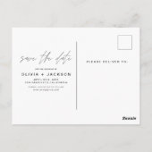 Editable Hand Lettered White sparen de Foto van de Briefkaart (Achterkant)