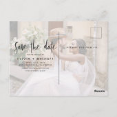 Editable Hand Lettered White sparen de Foto van de Briefkaart (Achterkant)
