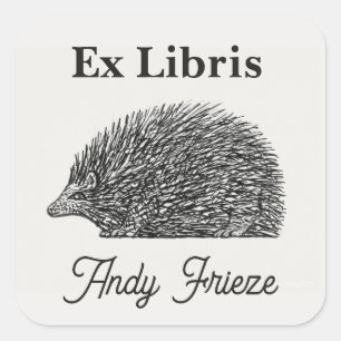 Editable Hedegel Bookplate Sticker