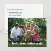 Editable Hello Neighbor,  New Address, intro Aankondigingskaart (Voorkant / Achterkant)