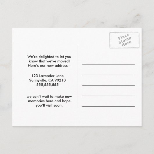 Editable "Hello Neighbor" Postcard | New Address, Aankondigingskaart (Achterkant)