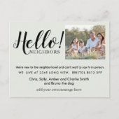 Editable "Hello Neighbor" Postcard | New Address, Aankondigingskaart (Voorkant)