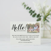 Editable "Hello Neighbor" Postcard | New Address, Aankondigingskaart (Staand voorkant)