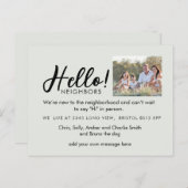 Editable "Hello Neighbor" Postcard | New Address,  Aankondigingskaart (Voorkant / Achterkant)