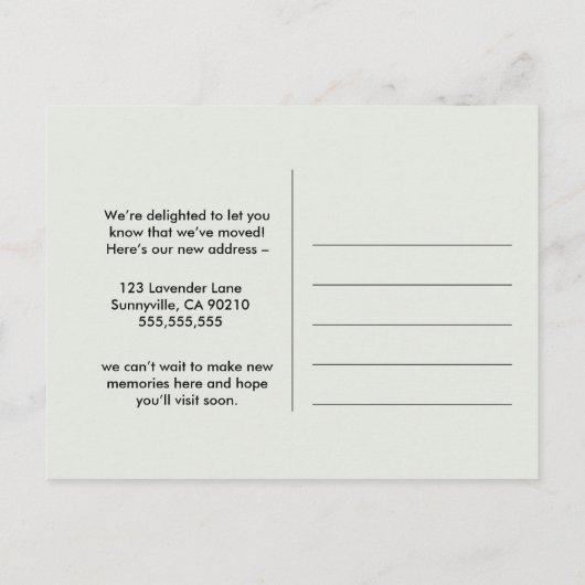 Editable "Hello Neighbor" Postcard | New Address, Aankondigingskaart (Achterkant)