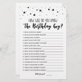 Editable Hoe goed ken je de jongen van de verjaard (Voorkant / Achterkant)