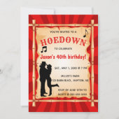 Editable Hoedown Shindig Land Westerne verjaardag Kaart (Voorkant)