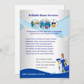 Editable Home Services Flyer Template Kaart (Voorkant / Achterkant)