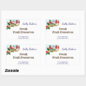 Editable Homemade Primrose Flowers  bakken Rechthoekige Sticker (Vel)