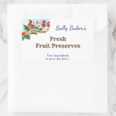 Editable Homemade Primrose Flowers  bakken Rechthoekige Sticker (Tas)