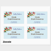 Editable Homemade Primrose Flowers op Blue Rechthoekige Sticker (Vel)
