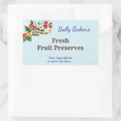 Editable Homemade Primrose Flowers op Blue Rechthoekige Sticker (Tas)