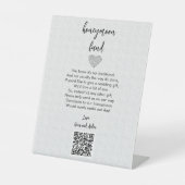 Editable Honeymoon Fund QR Code Reclamebord Met Voetstuk (Voorkant)