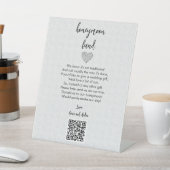 Editable Honeymoon Fund QR Code Reclamebord Met Voetstuk (Insitu)